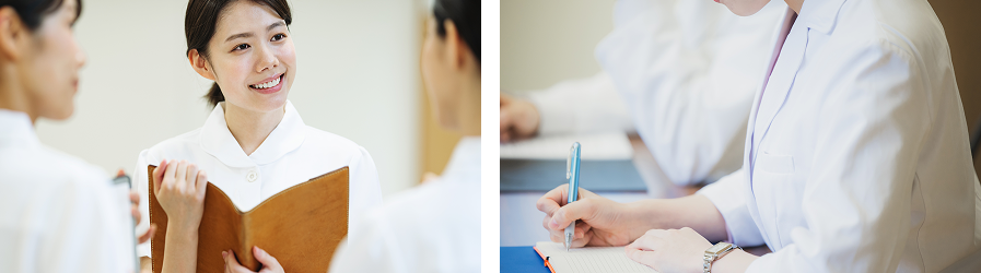 女性が話している